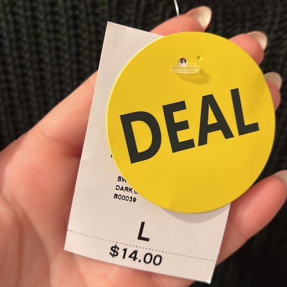 NWT never worn forever 21 green cropped sweater size large - Picture 3 of 5